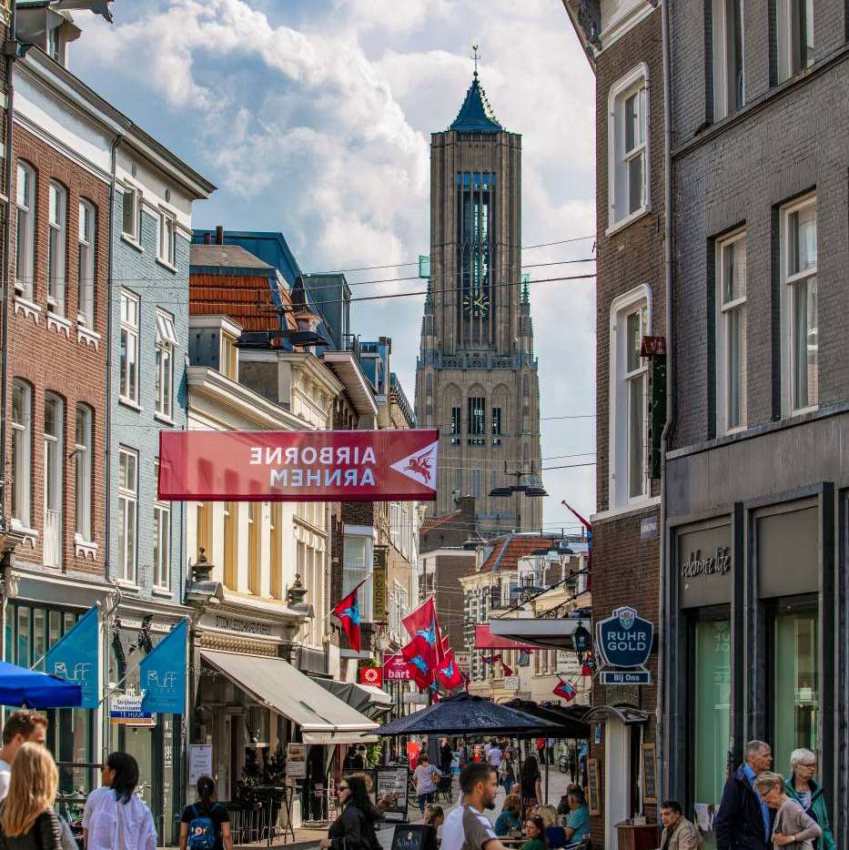 Arnhem winkelstraat in centrum