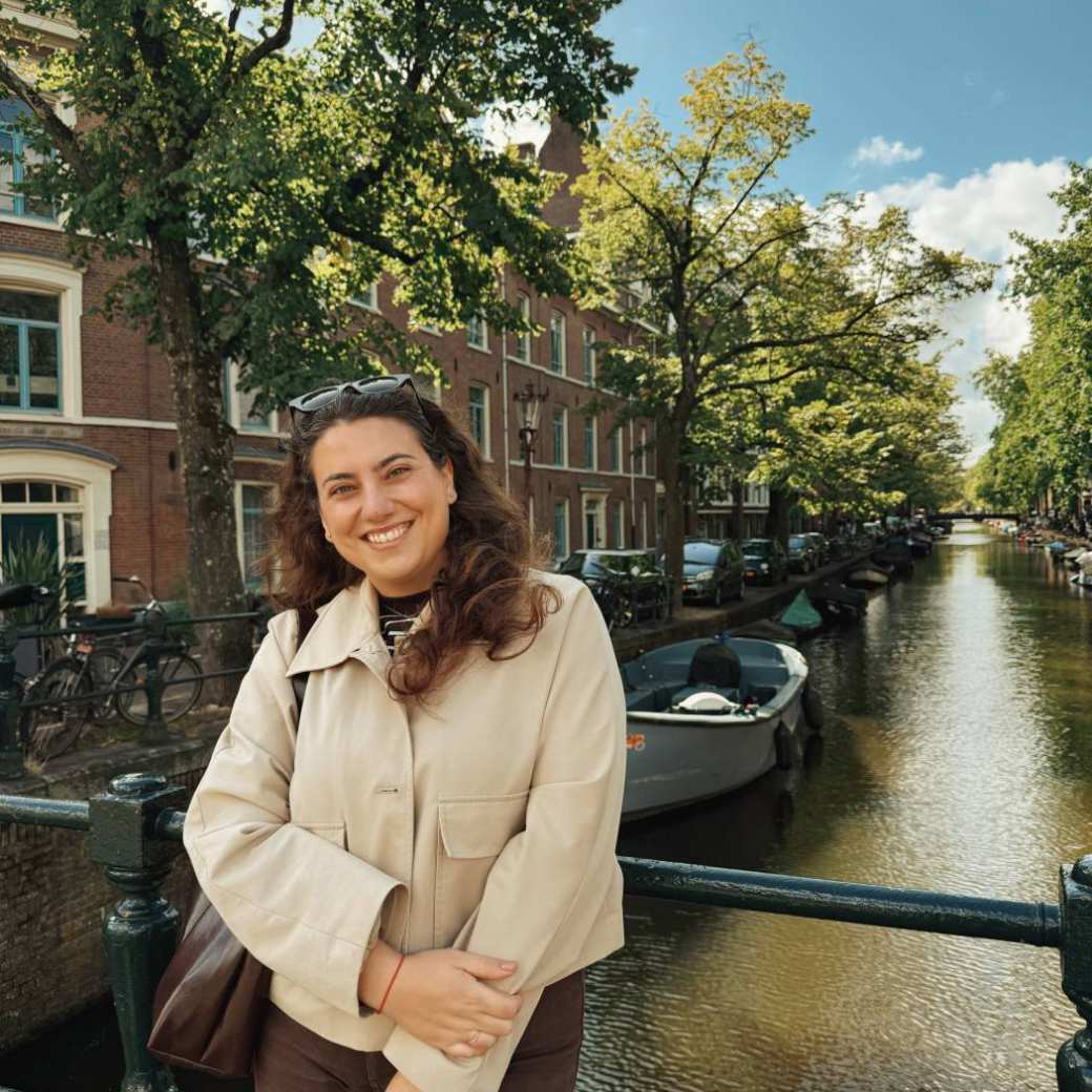 Slavena Trifonova enjoying the view of Dutch canals