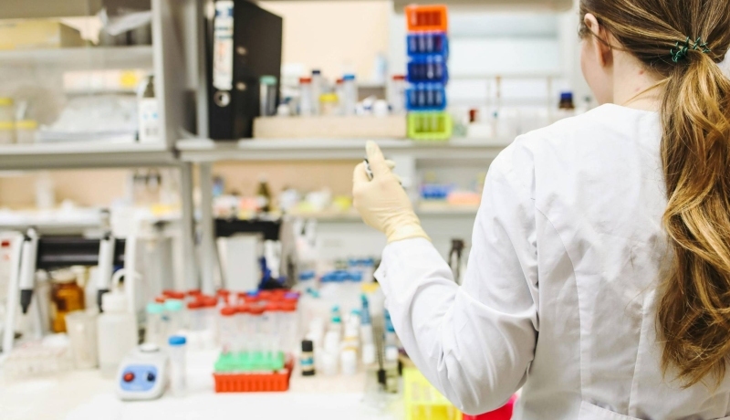 impression student in laboratorium