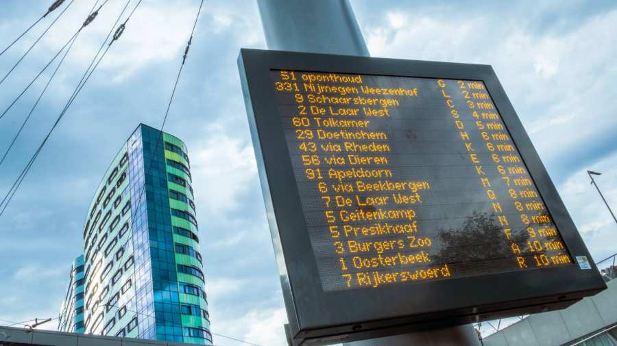 Bus station in Arnhem and Nijmegen region