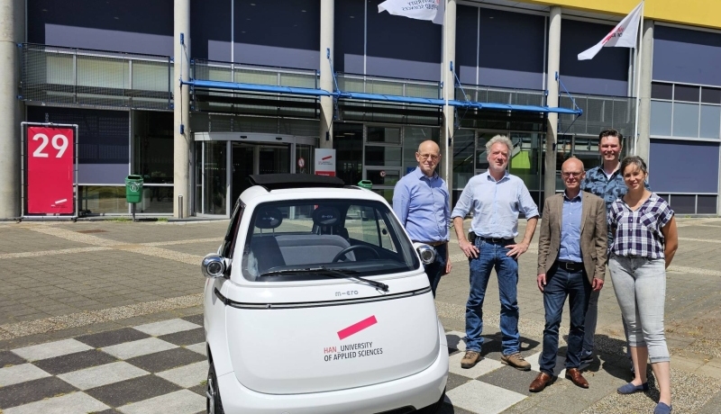 HAN is proud of the new Microlino, which will be used for micro mobility and urban logistics | Photography: Toby van Hest