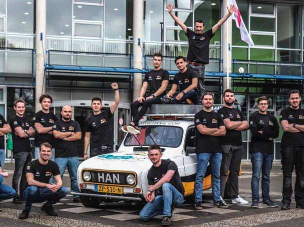 Studententeam HAN4L voor het onderwijsgebouw Engineering en Automotive aan Ruitenberglaan 29