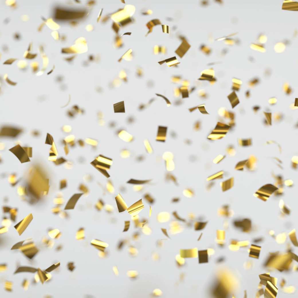 blij confetti feest