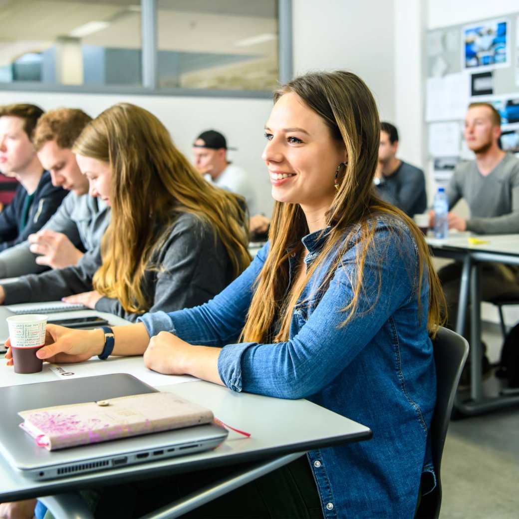 On campus Student for a Day activity in a classroom at HAN University of Applied Sciences